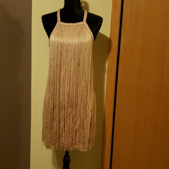 Forever 21 Dresses & Skirts - Long Fringe Halter Tie Dress